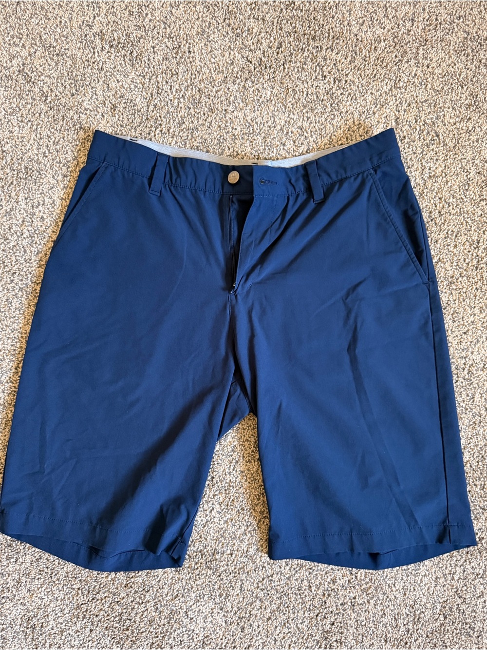 adidas Men's Navy Flat Front Performance Shorts